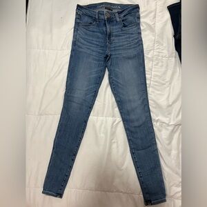 Womens American Eagle Skinny Jeans Low Rise Size 2 long